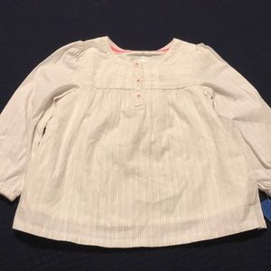 NWT Oshkosh genuine kids white tunic/shirt with shimmery rainbow lines Size 24M